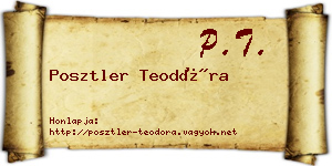 Posztler Teodóra névjegykártya